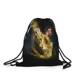Рюкзак-мешок 3D с принтом Michael Jackson в Рязани, 100% полиэстер | плотность ткани — 200 г/м2, размер — 35 х 45 см; лямки — толстые шнурки, застежка на шнуровке, без карманов и подкладки | майкл джексон