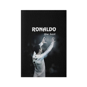 Обложка для паспорта матовая кожа с принтом RONALDO the best в Рязани, натуральная матовая кожа | размер 19,3 х 13,7 см; прозрачные пластиковые крепления | real madrid | ronaldo | реал | роналдо | футбол