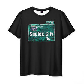 Мужская футболка 3D с принтом Suplex city в Рязани, 100% полиэфир | прямой крой, круглый вырез горловины, длина до линии бедер | fear | fury | wwe | рестлер
