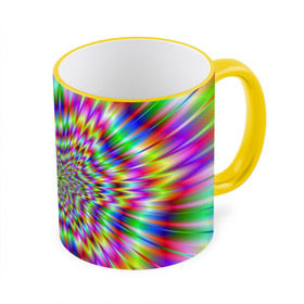 Кружка 3D с принтом Спектральная иллюзия в Рязани, керамика | ёмкость 330 мл | взрыв | гипноз | движение | краски | красочный фон | обман зрения | оптическая иллюзия | погружение | текстура | фокус | цветовой спектр