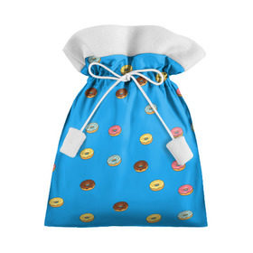 Подарочный 3D мешок с принтом Пончики в Рязани, 100% полиэстер | Размер: 29*39 см | Тематика изображения на принте: donut | гомер | еда | пончики | симпсон | фаст