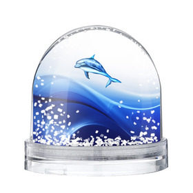 Водяной шар с принтом Дельфин в Рязани, Пластик | Изображение внутри шара печатается на глянцевой фотобумаге с двух сторон | дельфин | море | рыбка