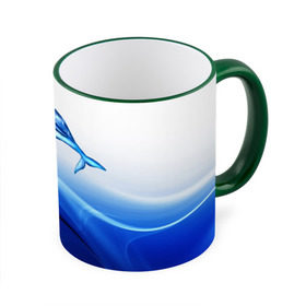Кружка 3D с принтом Дельфин в Рязани, керамика | ёмкость 330 мл | дельфин | море | рыбка