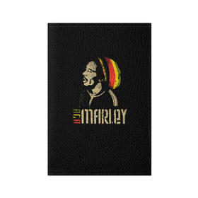 Обложка для паспорта матовая кожа с принтом Bob Marley в Рязани, натуральная матовая кожа | размер 19,3 х 13,7 см; прозрачные пластиковые крепления | Тематика изображения на принте: bob marley | боб марли | музыка | регги | ямайка