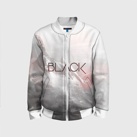 Детский бомбер 3D с принтом BLACK в Рязани, 100% полиэстер | застегивается на молнию, по бокам два кармана без застежек, мягкие манжеты, по низу бомбера и на воротнике — эластичная резинка | минимум деталей   это тренд современной молодежной моды. | минимум слов