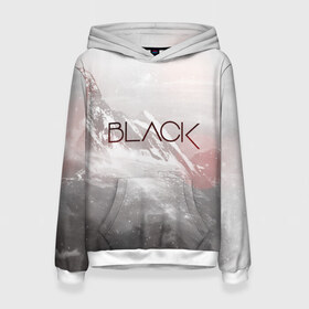 Женская толстовка 3D с принтом BLACK в Рязани, 100% полиэстер  | двухслойный капюшон со шнурком для регулировки, мягкие манжеты на рукавах и по низу толстовки, спереди карман-кенгуру с мягким внутренним слоем. | минимум деталей   это тренд современной молодежной моды. | минимум слов