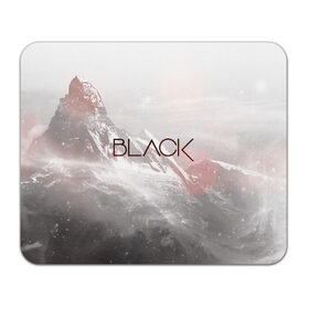 Коврик прямоугольный с принтом BLACK в Рязани, натуральный каучук | размер 230 х 185 мм; запечатка лицевой стороны | минимум деталей   это тренд современной молодежной моды. | минимум слов