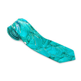 Галстук 3D с принтом Голубая краска в Рязани, 100% полиэстер | Длина 148 см; Плотность 150-180 г/м2 | Тематика изображения на принте: абстракция | абстракция красок | краска