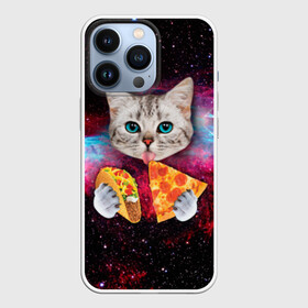 Чехол для iPhone 13 Pro с принтом Кот с едой в Рязани,  |  | art | cat | pizza | space | еда | космос | кот | кот в космосе | кот с едой | котенок | котик | пицца