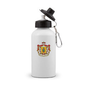 Бутылка спортивная с принтом Рязань герб в Рязани, металл | емкость — 500 мл, в комплекте две пластиковые крышки и карабин для крепления | города | день