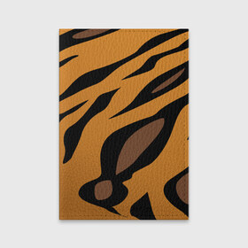 Обложка для паспорта матовая кожа с принтом Шерсть тигра в Рязани, натуральная матовая кожа | размер 19,3 х 13,7 см; прозрачные пластиковые крепления | Тематика изображения на принте: оранжевый | текстура | тигр