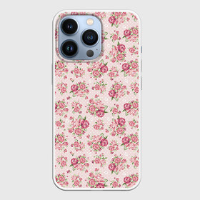 Чехол для iPhone 13 Pro с принтом Fashion sweet flower в Рязани,  |  | Тематика изображения на принте: паттерны | розовый | розы | узор