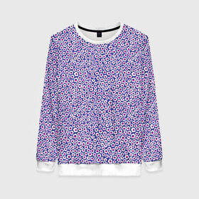 Женский свитшот 3D с принтом Состою из клеток в Рязани, 100% полиэстер с мягким внутренним слоем | круглый вырез горловины, мягкая резинка на манжетах и поясе, свободная посадка по фигуре | классно | красиво | краска | красный | круто | синий | текстура | фиолетовый | форма | цвет