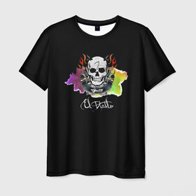 Мужская футболка 3D с принтом El Diablo в Рязани, 100% полиэфир | прямой крой, круглый вырез горловины, длина до линии бедер | el diablo | suicide squad | эль диабло
