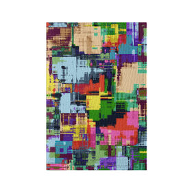 Обложка для паспорта матовая кожа с принтом Взрыв красок в Рязани, натуральная матовая кожа | размер 19,3 х 13,7 см; прозрачные пластиковые крепления | Тематика изображения на принте: абстракция | краски | радуга | узор | цвета