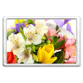 Магнит 45*70 с принтом Красивый букет в Рязани, Пластик | Размер: 78*52 мм; Размер печати: 70*45 | аромат | астры | букет | вазон | великолепие | гвоздики | гиацинт | гортензия | калла | краски | красота | куст | лилия | орхидея | пион | подсолнух | полевые цветы | природа | растения | розы | ромашки