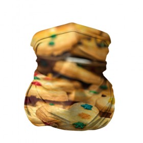 Бандана-труба 3D с принтом Печеньки в Рязани, 100% полиэстер, ткань с особыми свойствами — Activecool | плотность 150‒180 г/м2; хорошо тянется, но сохраняет форму | десерт | еда | новый год | печенье | праздник | сладости