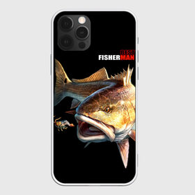 Чехол для iPhone 12 Pro Max с принтом Лучший рыбак в Рязани, Силикон |  | Тематика изображения на принте: background | best fisherman | black | fish | fishing | лучший рыбак | рыба | рыбалка | фон | черный