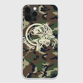 Чехол для iPhone 12 Pro Max с принтом Рыбалка в Рязани, Силикон |  | camouflage | fish | fishing | fishing line | hook | камуфляж | крючок | леска | рыба | рыбалка