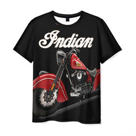 Мужская футболка 3D с принтом Indian 2 в Рязани, 100% полиэфир | прямой крой, круглый вырез горловины, длина до линии бедер | indian