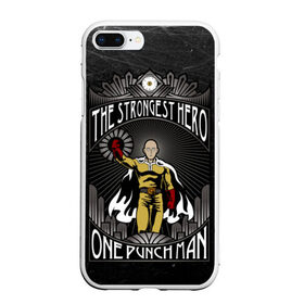 Чехол для iPhone 7Plus/8 Plus матовый с принтом One Punch Man в Рязани, Силикон | Область печати: задняя сторона чехла, без боковых панелей | one punch man | saitama | ванпанчмен | сайтама