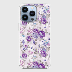 Чехол для iPhone 13 Pro с принтом Цветы ретро 2 в Рязани,  |  |   | винтаж | прованс | роза | роспись | узор | цветок | цветы