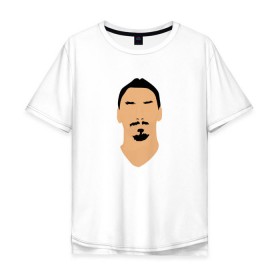 Мужская футболка хлопок Oversize с принтом Zlatan Ibrahimovic в Рязани, 100% хлопок | свободный крой, круглый ворот, “спинка” длиннее передней части | Тематика изображения на принте: златан ибрагимович