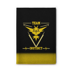 Обложка для автодокументов с принтом Team Instinct в Рязани, натуральная кожа |  размер 19,9*13 см; внутри 4 больших “конверта” для документов и один маленький отдел — туда идеально встанут права | go | instinct | pokemon | team | покемон