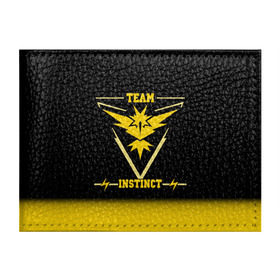 Обложка для студенческого билета с принтом Team Instinct в Рязани, натуральная кожа | Размер: 11*8 см; Печать на всей внешней стороне | Тематика изображения на принте: go | instinct | pokemon | team | покемон