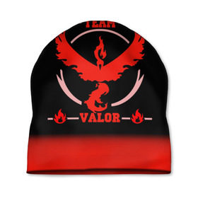 Шапка 3D с принтом Team Valor в Рязани, 100% полиэстер | универсальный размер, печать по всей поверхности изделия | go | pokemon | team | valor | покемон