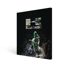 Холст квадратный с принтом Kawasaky cross в Рязани, 100% ПВХ |  | kawasaky