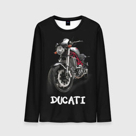 Мужской лонгслив 3D с принтом Ducati в Рязани, 100% полиэстер | длинные рукава, круглый вырез горловины, полуприлегающий силуэт | ducati | дукати | мото | мотогонки | мотоспорт | мотоцикл