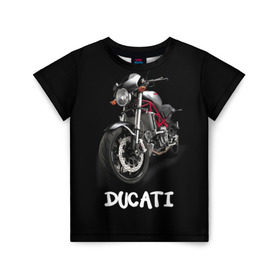 Детская футболка 3D с принтом Ducati в Рязани, 100% гипоаллергенный полиэфир | прямой крой, круглый вырез горловины, длина до линии бедер, чуть спущенное плечо, ткань немного тянется | ducati | дукати | мото | мотогонки | мотоспорт | мотоцикл