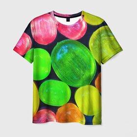 Мужская футболка 3D с принтом Карамельки в Рязани, 100% полиэфир | прямой крой, круглый вырез горловины, длина до линии бедер | вкусности | вкусняшки | карамельки | конфетки | конфеты | леденцы | сахар | сладости