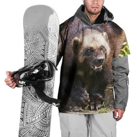 Накидка на куртку 3D с принтом Росомаха в Рязани, 100% полиэстер |  | Тематика изображения на принте: животные | лес | медведи | охота | природа | туризм