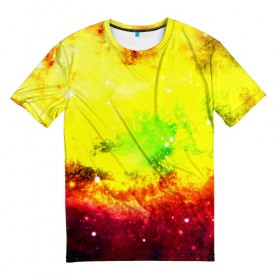 Мужская футболка 3D с принтом Космический взрыв в Рязани, 100% полиэфир | прямой крой, круглый вырез горловины, длина до линии бедер | Тематика изображения на принте: вселенная | галактика | звезды