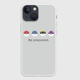 Чехол для iPhone 13 mini с принтом Pokeballs в Рязани,  |  | bulbasaur | pikachu | pokemon | squirtle | бальбазар | пикачу | покемон | сквиртл