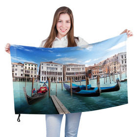 Флаг 3D с принтом Италия (Венеция) в Рязани, 100% полиэстер | плотность ткани — 95 г/м2, размер — 67 х 109 см. Принт наносится с одной стороны | europe | italy | venice | венеция | вода | европа | ес | италия | каникулы | лодки | отдых | отпуск | солнце | туризм