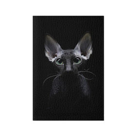 Обложка для паспорта матовая кожа с принтом Сфинкс 2 в Рязани, натуральная матовая кожа | размер 19,3 х 13,7 см; прозрачные пластиковые крепления | Тематика изображения на принте: кот | котенок | котик | котэ | кошка | сфинкс