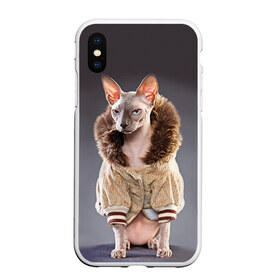 Чехол для iPhone XS Max матовый с принтом Сфинкс 4 в Рязани, Силикон | Область печати: задняя сторона чехла, без боковых панелей | кот | котенок | котик | котэ | кошка | сфинкс