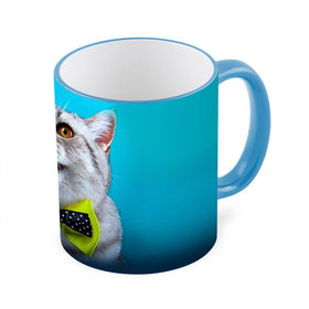 Кружка 3D с принтом Британец 3 в Рязани, керамика | ёмкость 330 мл | Тематика изображения на принте: британец | британская | британцы | кот | котенок | котик | котэ | кошка