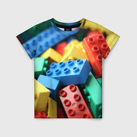 Детская футболка 3D с принтом Лего в Рязани, 100% гипоаллергенный полиэфир | прямой крой, круглый вырез горловины, длина до линии бедер, чуть спущенное плечо, ткань немного тянется | lego | дети