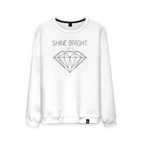 Мужской свитшот хлопок с принтом Shine bright like a diamond в Рязани, 100% хлопок |  | bright | diamond | like | rihanna | shine | song | алмаз | бриллиант | песня | рианна | текст | хит | цитата