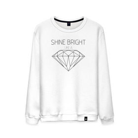 Мужской свитшот хлопок с принтом Shine bright like a diamond в Рязани, 100% хлопок |  | Тематика изображения на принте: bright | diamond | like | rihanna | shine | song | алмаз | бриллиант | песня | рианна | текст | хит | цитата