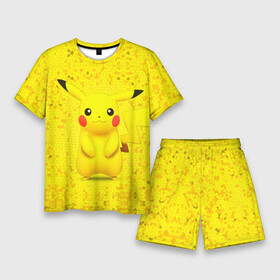 Мужской костюм с шортами 3D с принтом Pikachu в Рязани,  |  | pikachu | pokeboll | pokemon | пикачу | покеболл | покемон