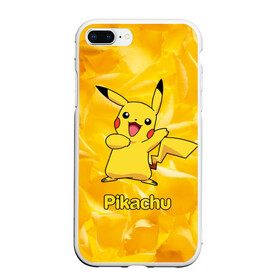 Чехол для iPhone 7Plus/8 Plus матовый с принтом Pikachu в Рязани, Силикон | Область печати: задняя сторона чехла, без боковых панелей | Тематика изображения на принте: pikachu | pokeboll | pokemon | пикачу | покеболл | покемон