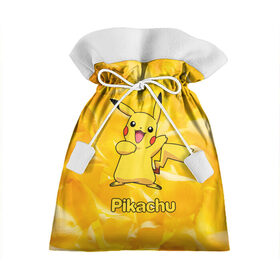 Подарочный 3D мешок с принтом Pikachu в Рязани, 100% полиэстер | Размер: 29*39 см | Тематика изображения на принте: pikachu | pokeboll | pokemon | пикачу | покеболл | покемон