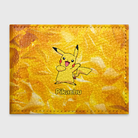 Обложка для студенческого билета с принтом Pikachu в Рязани, натуральная кожа | Размер: 11*8 см; Печать на всей внешней стороне | pikachu | pokeboll | pokemon | пикачу | покеболл | покемон
