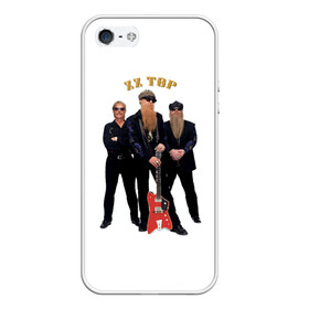 Чехол для iPhone 5/5S матовый с принтом ZZ TOP в Рязани, Силикон | Область печати: задняя сторона чехла, без боковых панелей | Тематика изображения на принте: blues | rock | zz top | блюз | зизи топ | музыка | рок