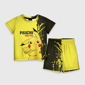 Детский костюм с шортами 3D с принтом Pikachu Pika Pika в Рязани,  |  | go | pikachu | pokemon | го | пика | пикачу | покемон
